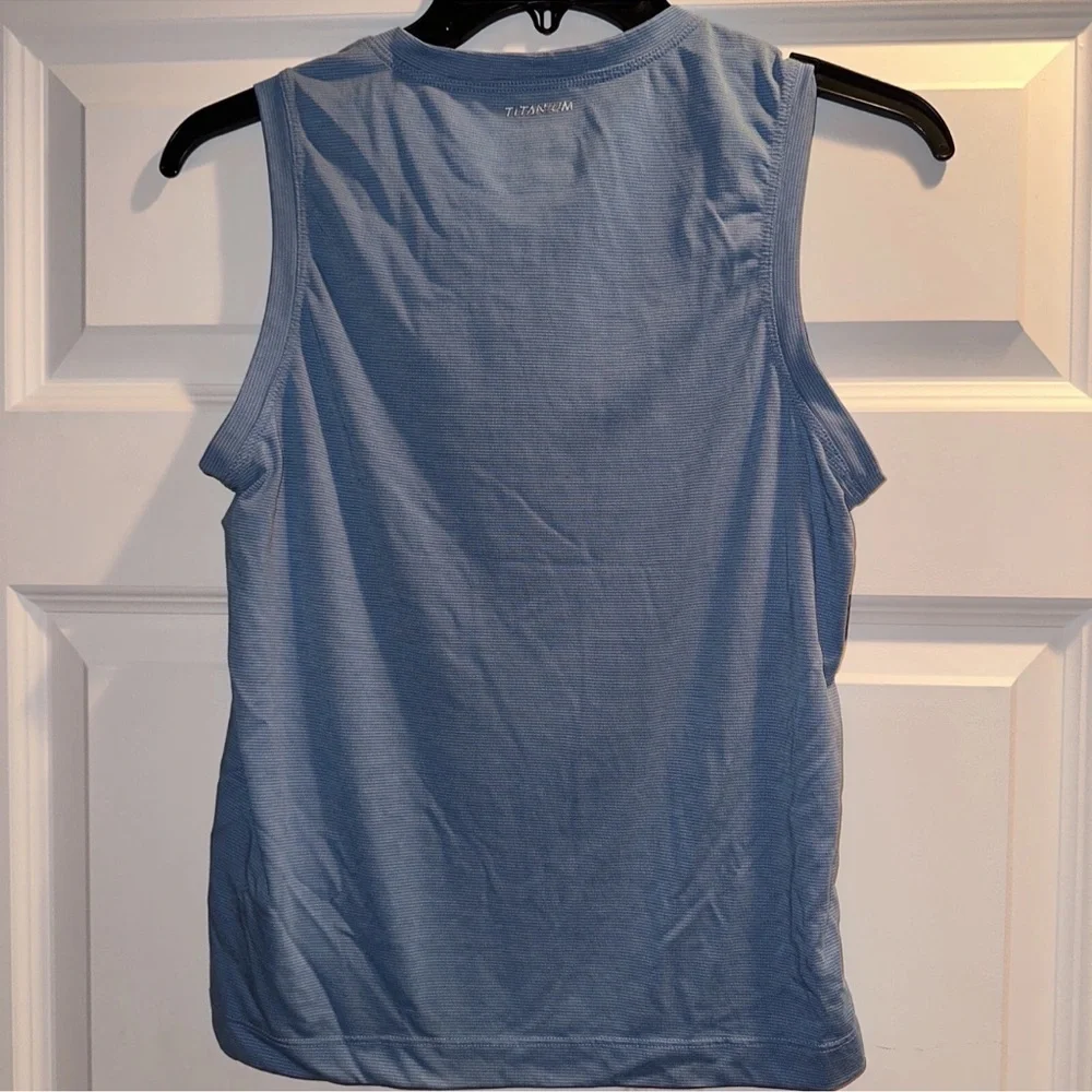 Columbia Titanium Blue Fitted Muscle Tee Sleeveless Size Small